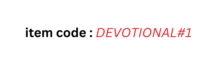 item code DEVOTIONAL 1